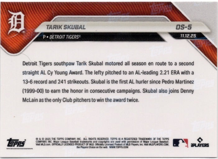 2025-topps-now-tarik-skubal-os5-gold-foil-50-detroit-tigers-baseball-card