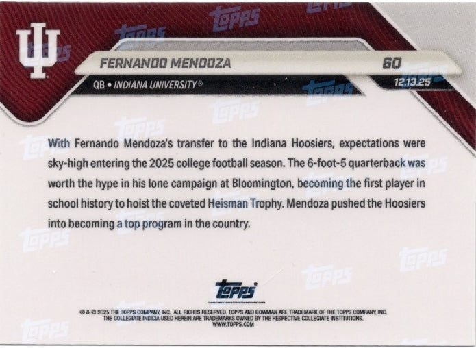 2025-topps-bowman-u-now-fernando-mendoza-60-gold-foil-50-indiana-hoosiers-rookie-rc-football-card