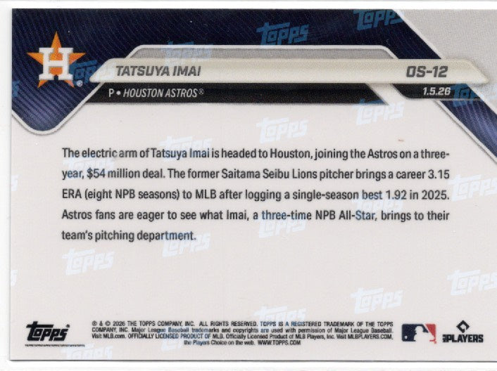 2025-topps-now-tatsuya-imai-os12-orange-foil-25-houston-astros-rookie-rc-baseball-card