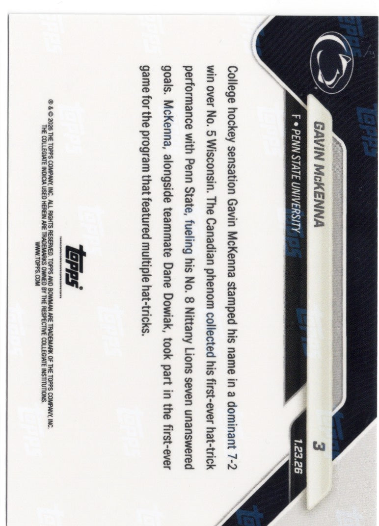 2025-topps-bowman-u-now-gavin-mckenna-3-gold-foil-50-penn-state-nittany-lions-rookie-rc-hockey-card