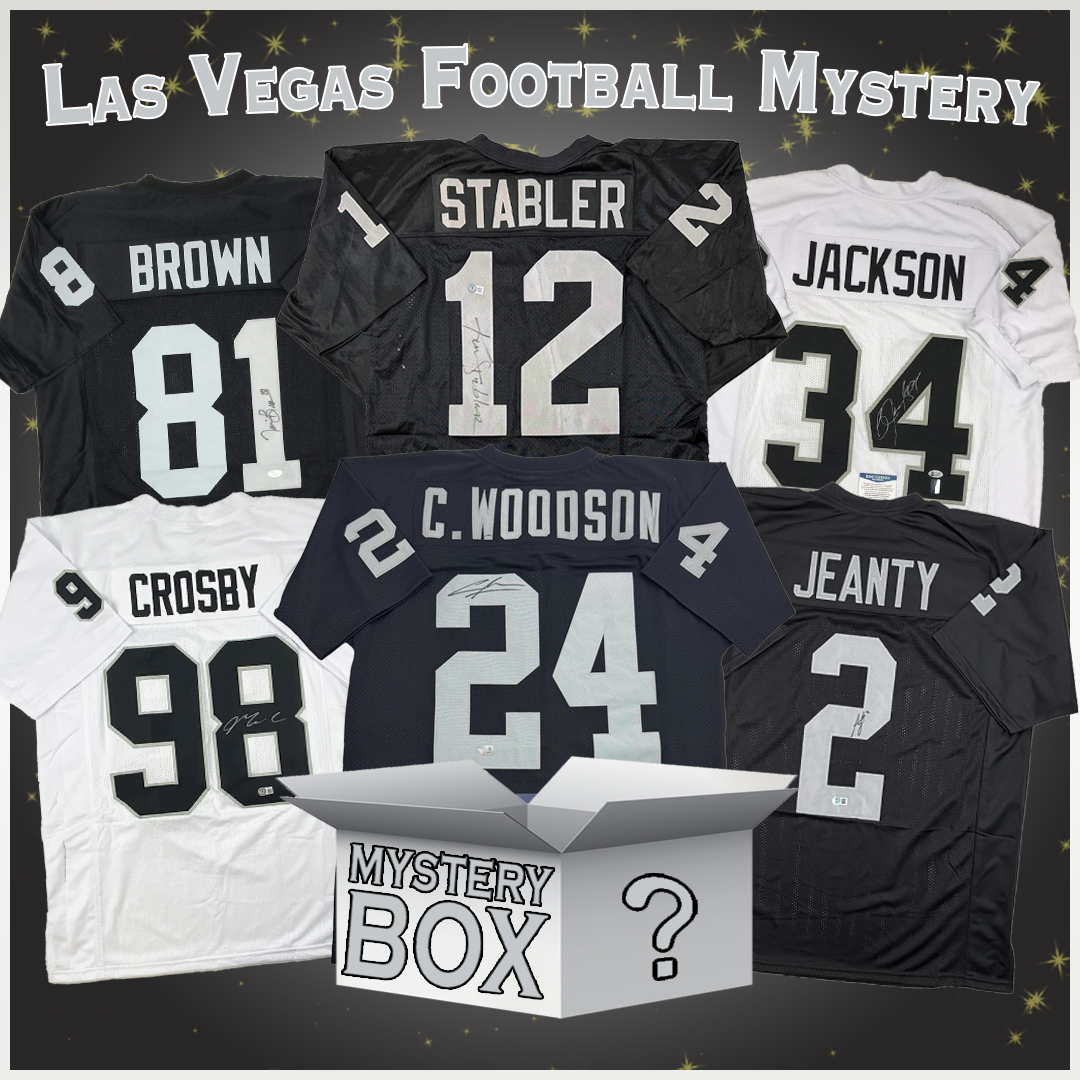 autographed-signed-oakland-las-vegas-football-jersey-mystery-box-with-psa-jsa-or-beckett-coa