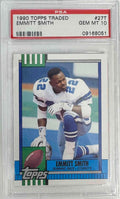 Graded 1990 Topps Traded Emmitt Smith #27T Rookie RC Football Card PSA 10 Gem Mint