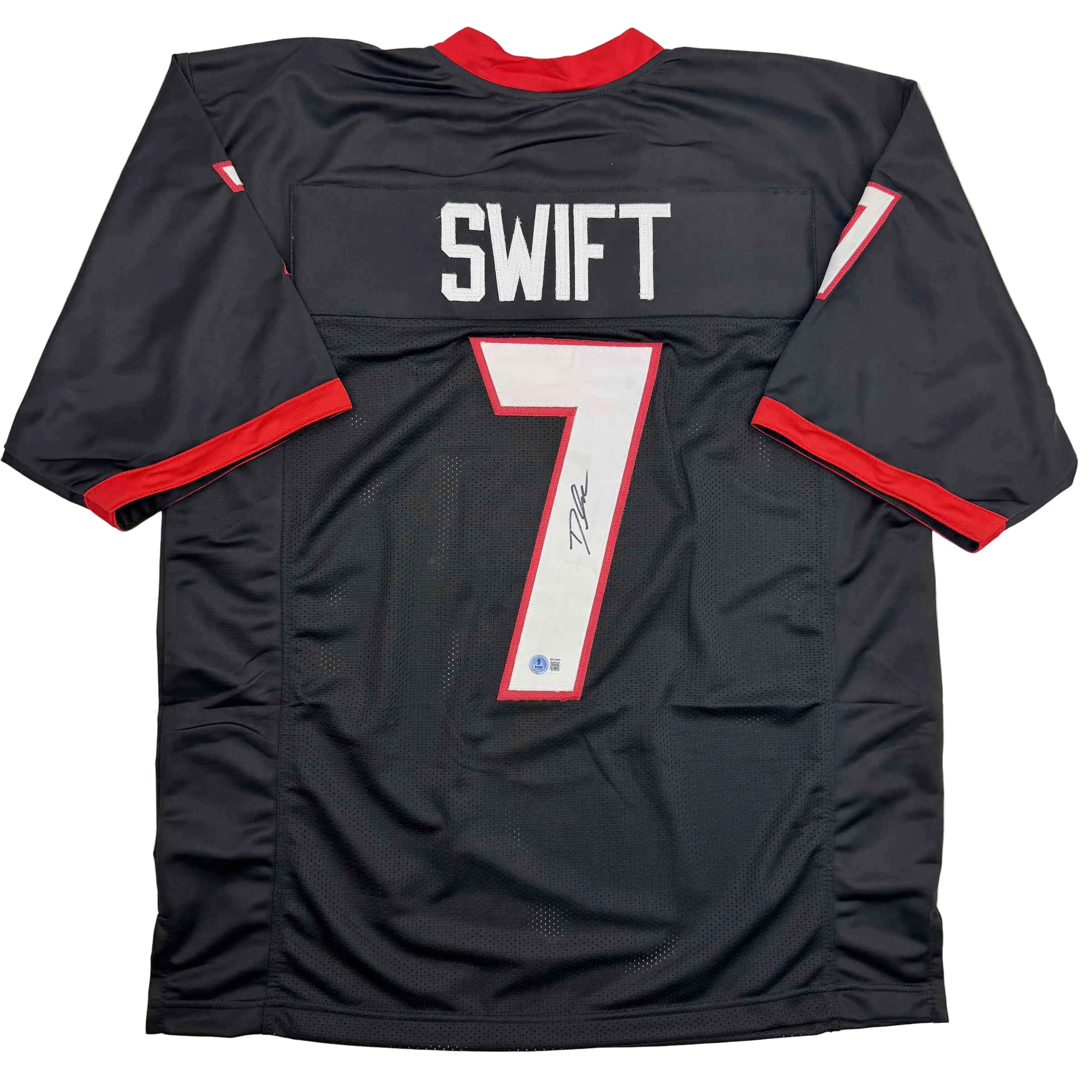 autographed-signed-dandre-swift-georgia-black-college-football-jersey-beckett-bas-coa