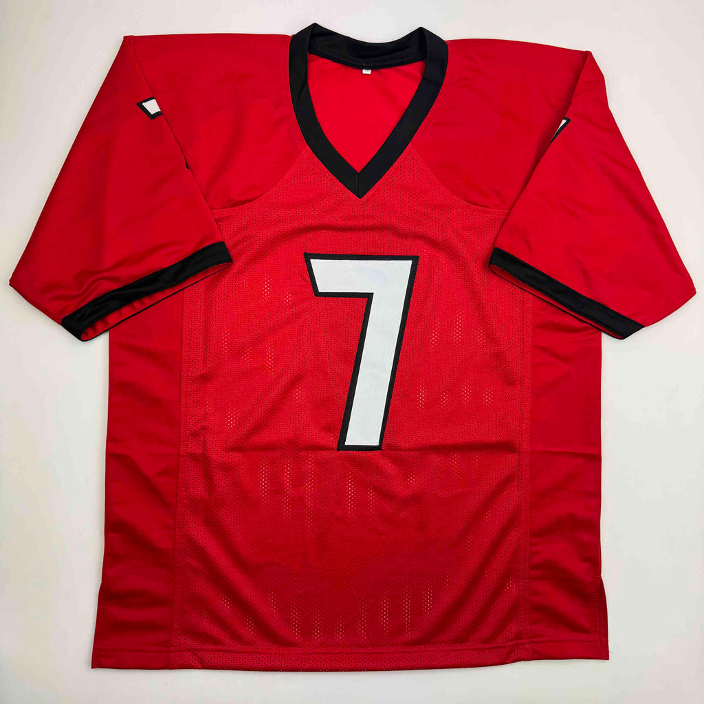 autographed-signed-dandre-swift-georgia-red-college-football-jersey-beckett-bas-coa