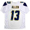autographed-signed-keenan-allen-los-angeles-la-white-football-jersey-beckett-bas-coa