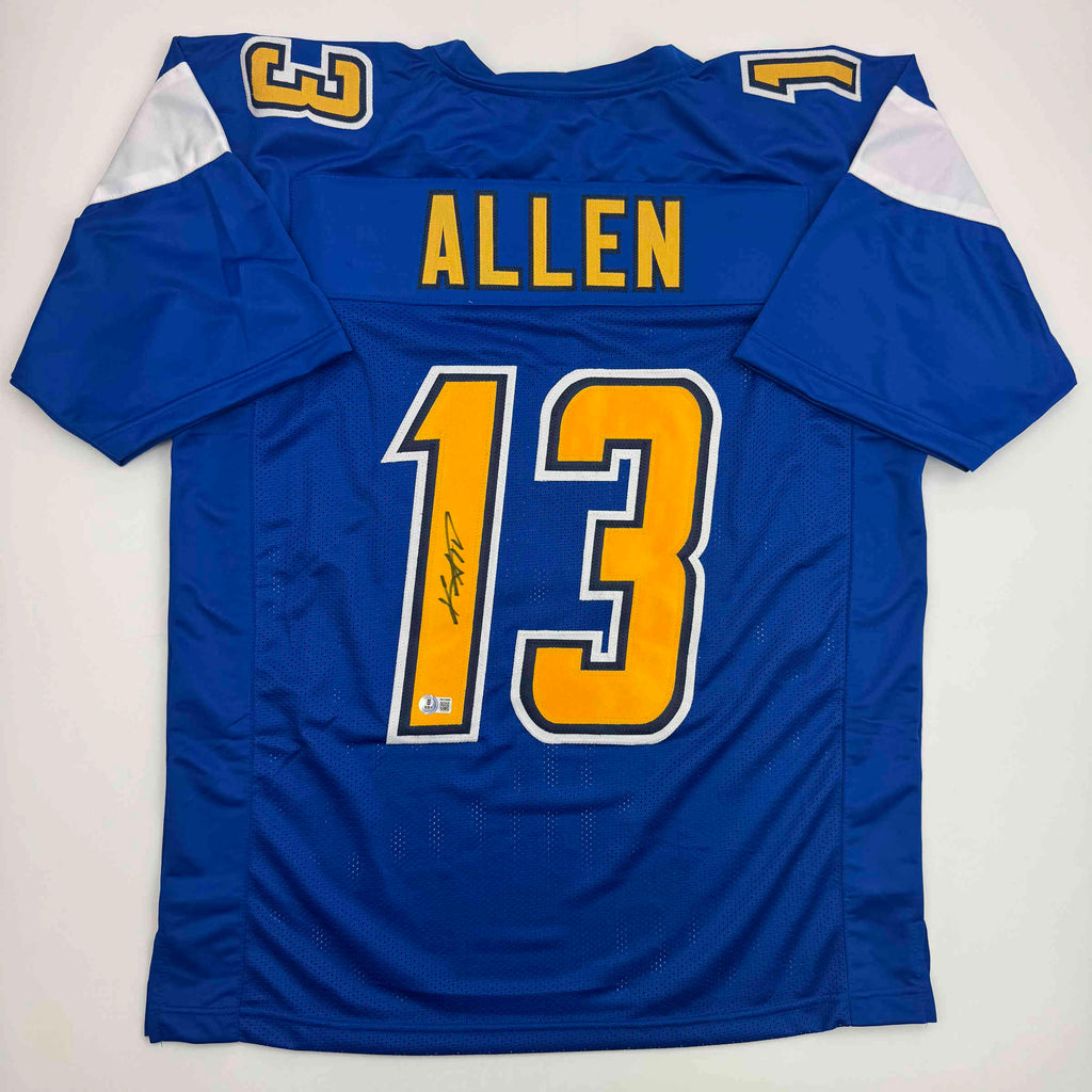 autographed-signed-keenan-allen-los-angeles-la-color-rush-blue-football-jersey-beckett-bas-coa