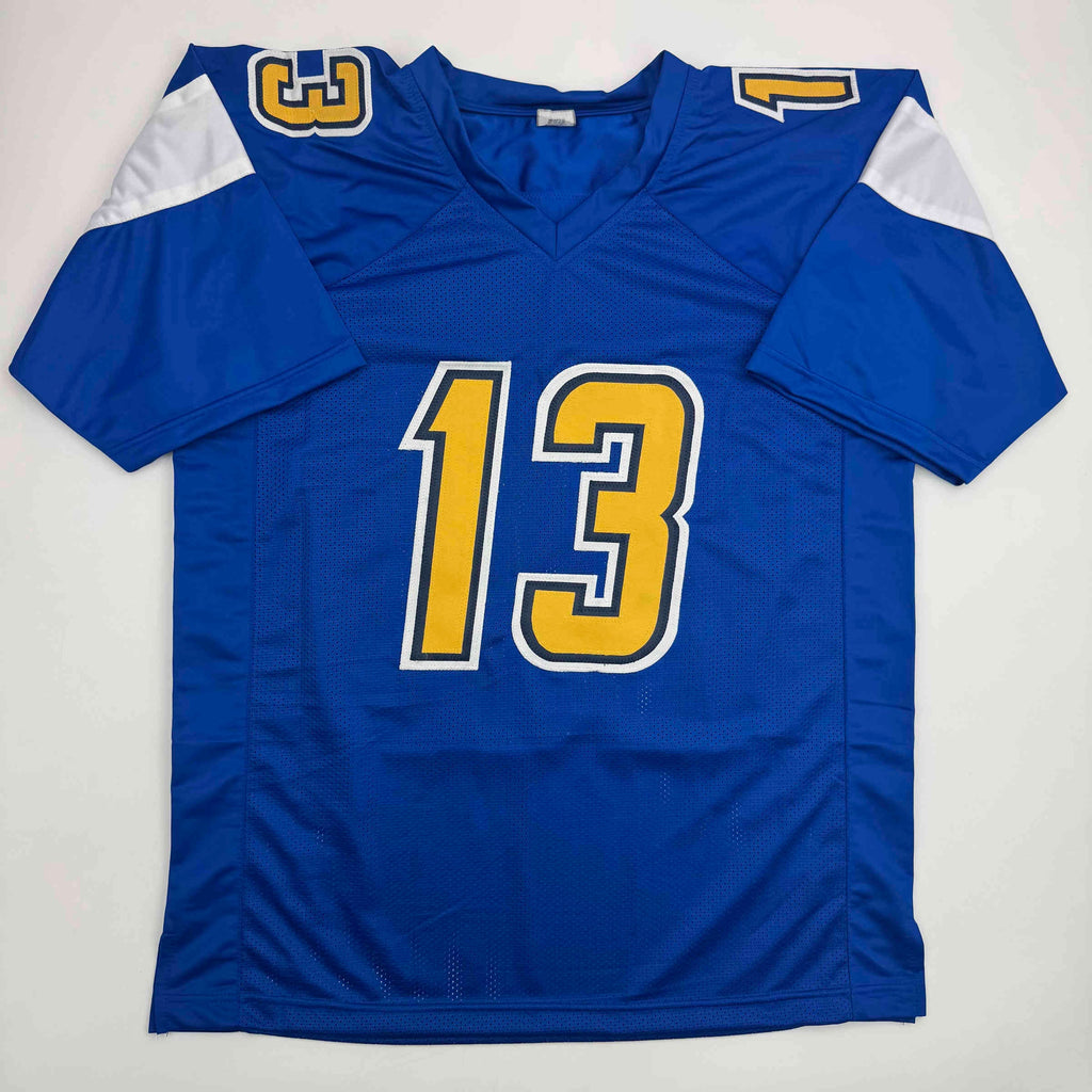 autographed-signed-keenan-allen-los-angeles-la-color-rush-blue-football-jersey-beckett-bas-coa