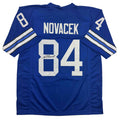 autographed-signed-jay-novacek-dallas-blue-football-jersey-beckett-bas-coa