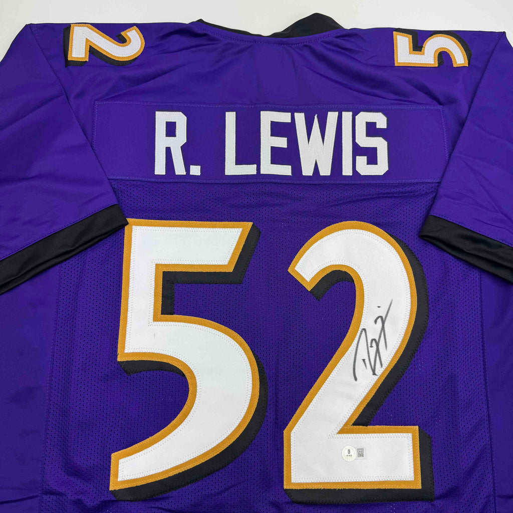 autographed-signed-ray-lewis-baltimore-purple-stat-football-jersey-beckett-bas-coa