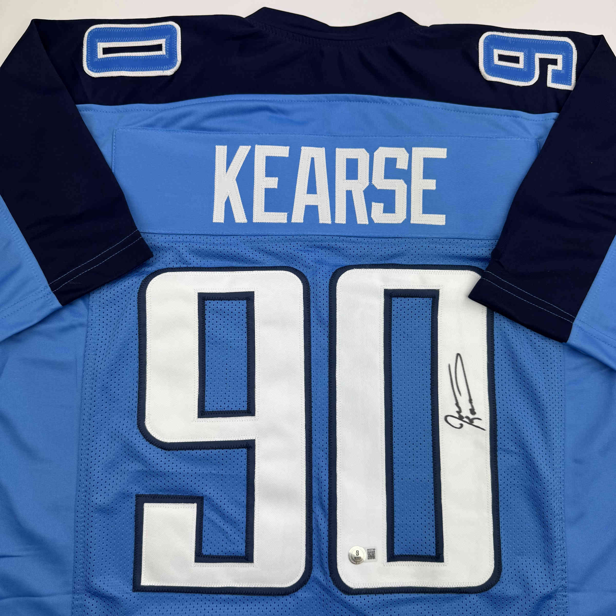 autographed-signed-jevon-kearse-tennessee-powder-blue-football-jersey-jsa-coa