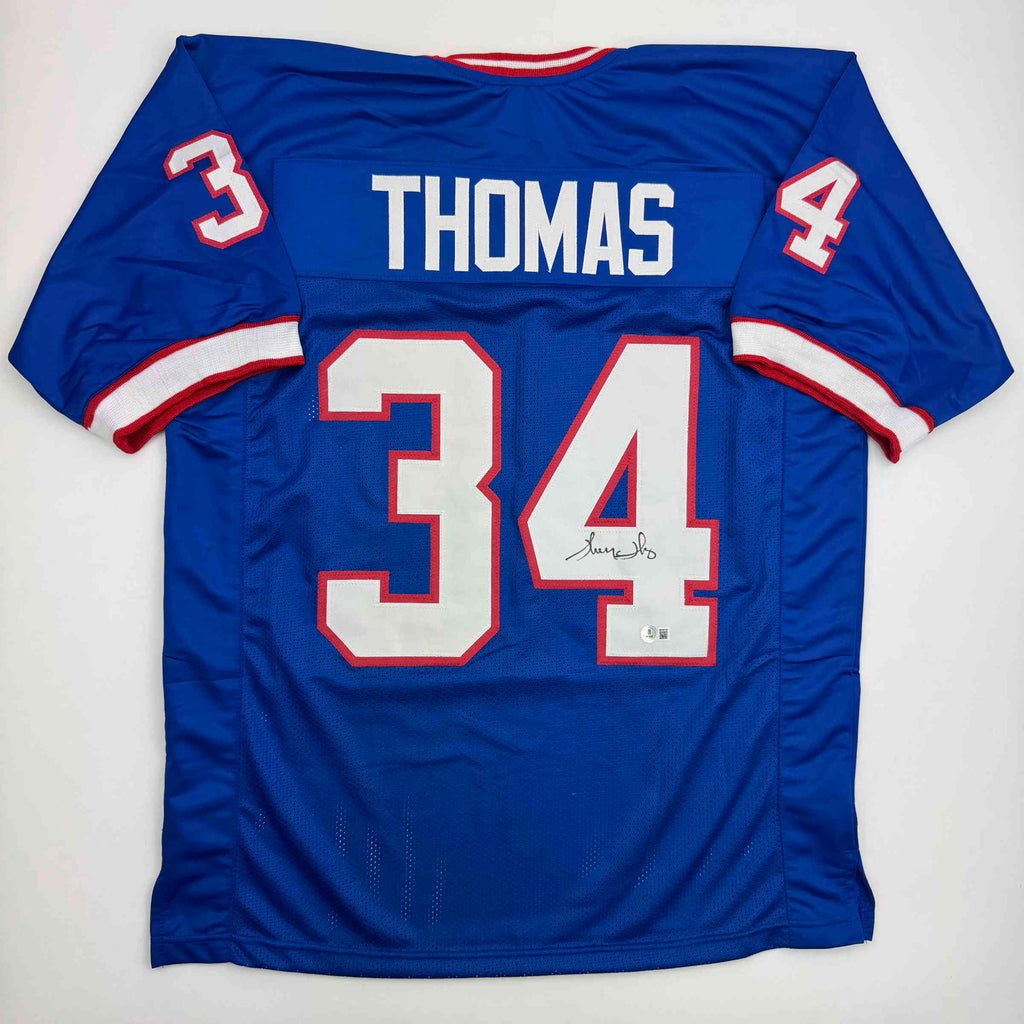 autographed-signed-thurman-thomas-buffalo-blue-football-jersey-jsa-coa