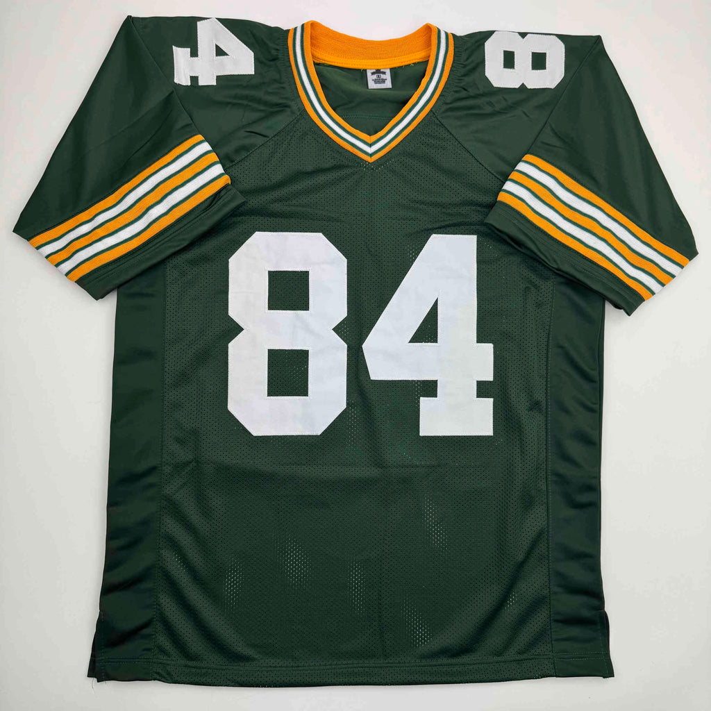 autographed-signed-sterling-sharpe-green-bay-green-football-jersey-beckett-bas-coa