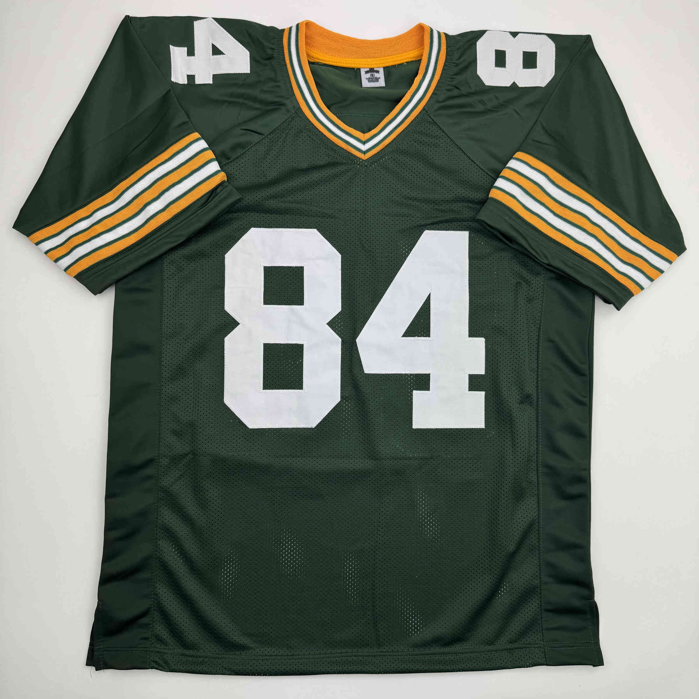 autographed-signed-sterling-sharpe-green-bay-green-football-jersey-beckett-bas-coa
