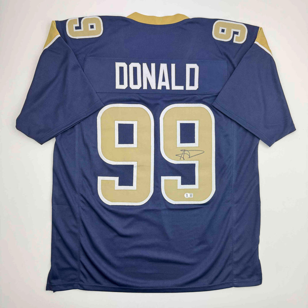 autographed-signed-aaron-donald-los-angeles-la-dark-blue-football-jersey-jsa-coa
