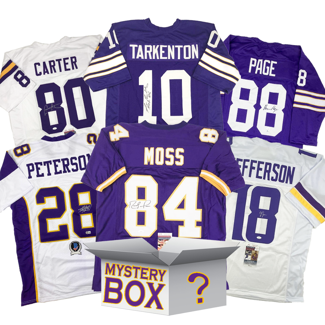 autographed-signed-minnesota-football-jersey-mystery-box-with-psa-jsa-or-beckett-coa