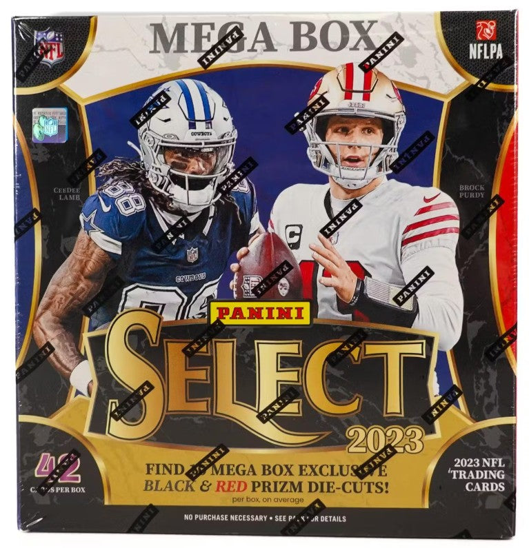 2023-panini-select-football-mega-box-black-green-prizm-die-cuts