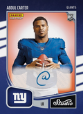 2025-panini-instant-nfl-abdul-carter-sr1-studio-rookies-auto-99-new-york-giants-rookie-rc-football-card