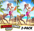 HARLEY QUINN #40 (TIAGO DA SILVA EXCLUSIVE COPPERTONE HOMAGE TRADE/VIRGIN SET) ~ DC