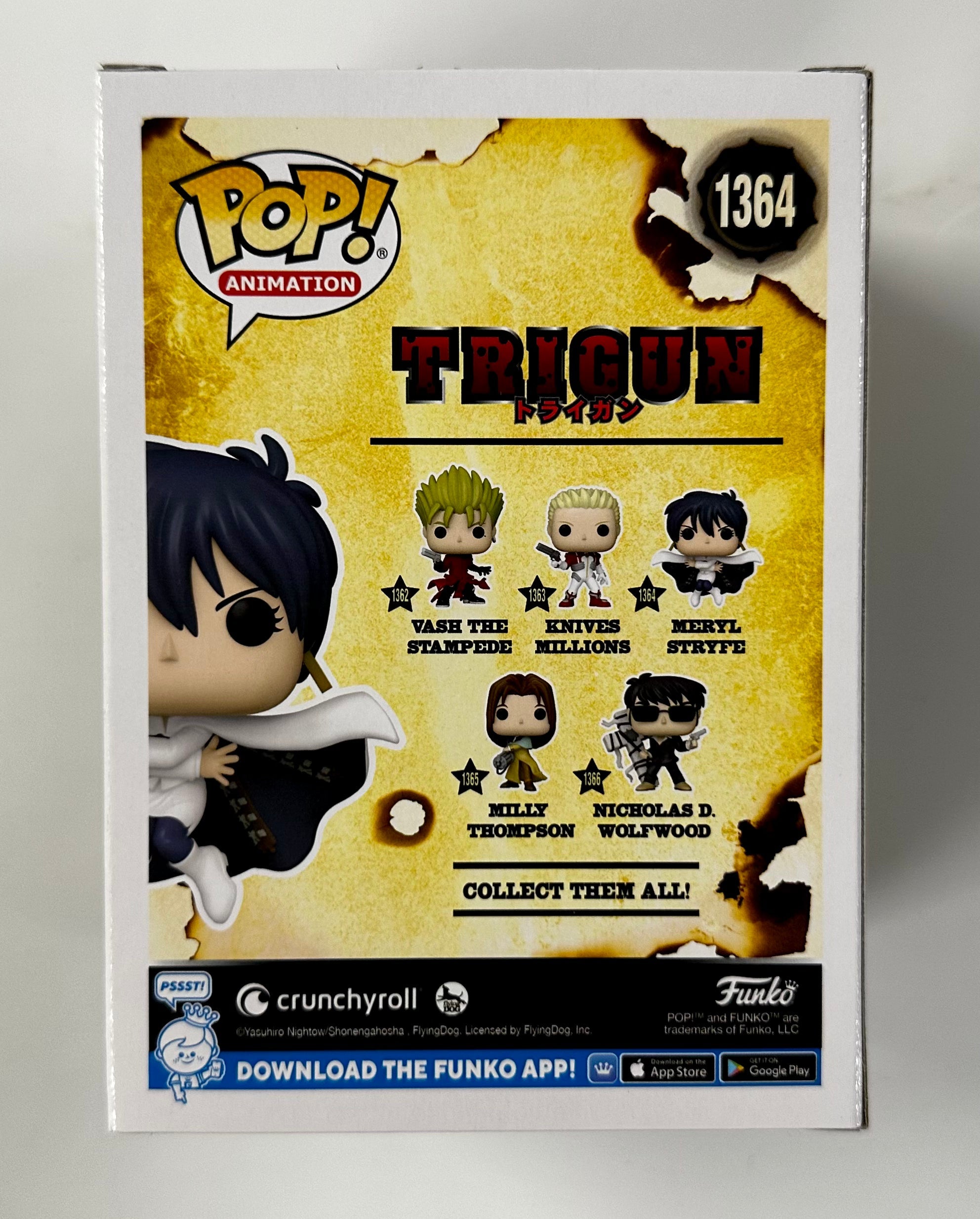 Funko Pop! Animation Meryl Stryfe #1364 Trigun 2023 Bernardelli Insurance