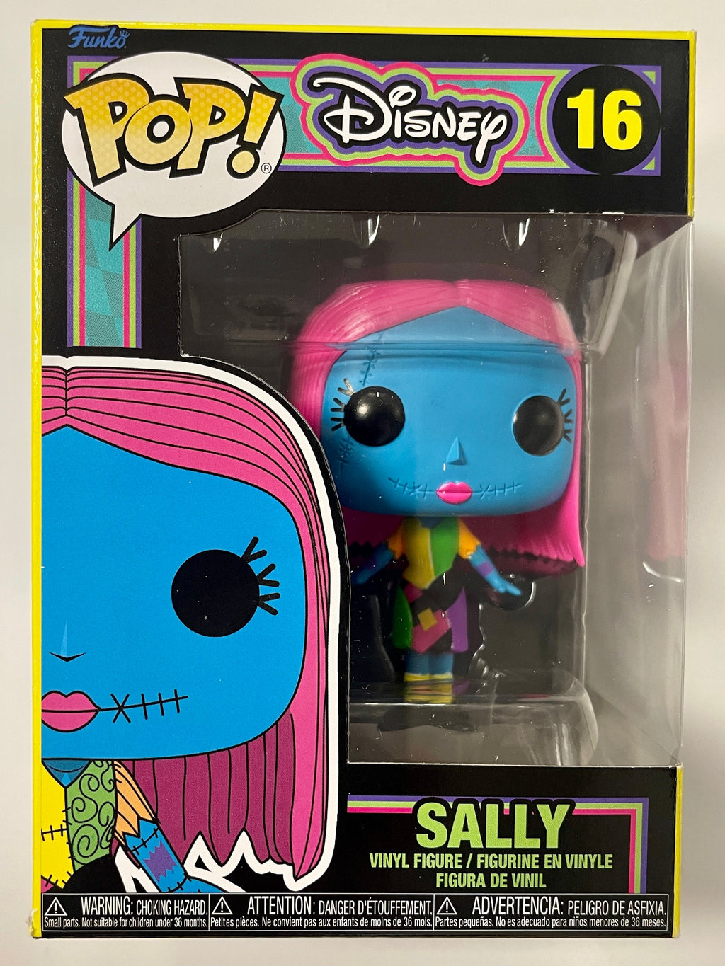 Funko Pop! Disney Black Light Sally Rag Doll #16 Nightmare Before Christmas 2022
