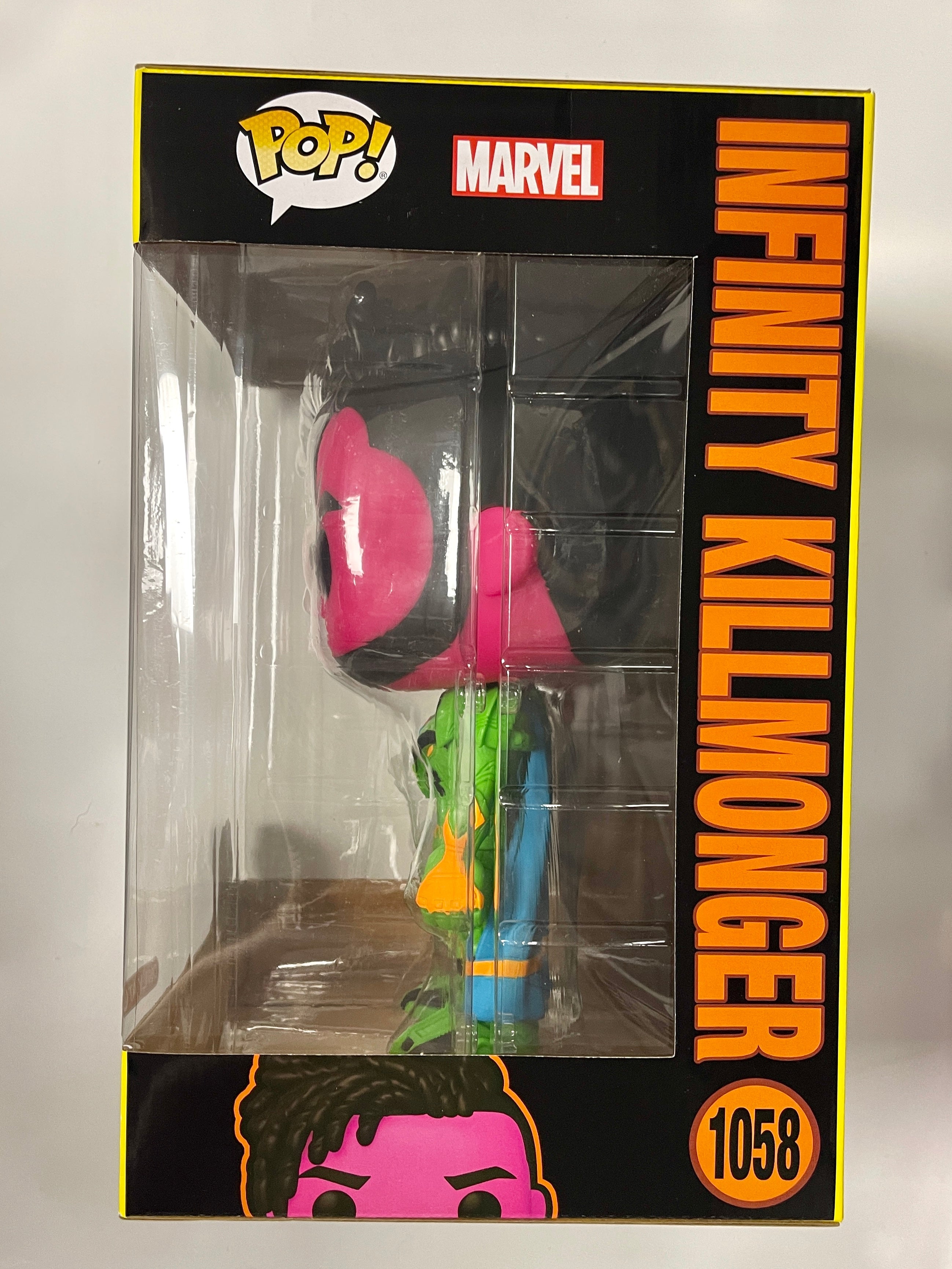 Funko Pop! Marvel 10” Black Light Infinity Killmonger #1058 What If? Exclusive