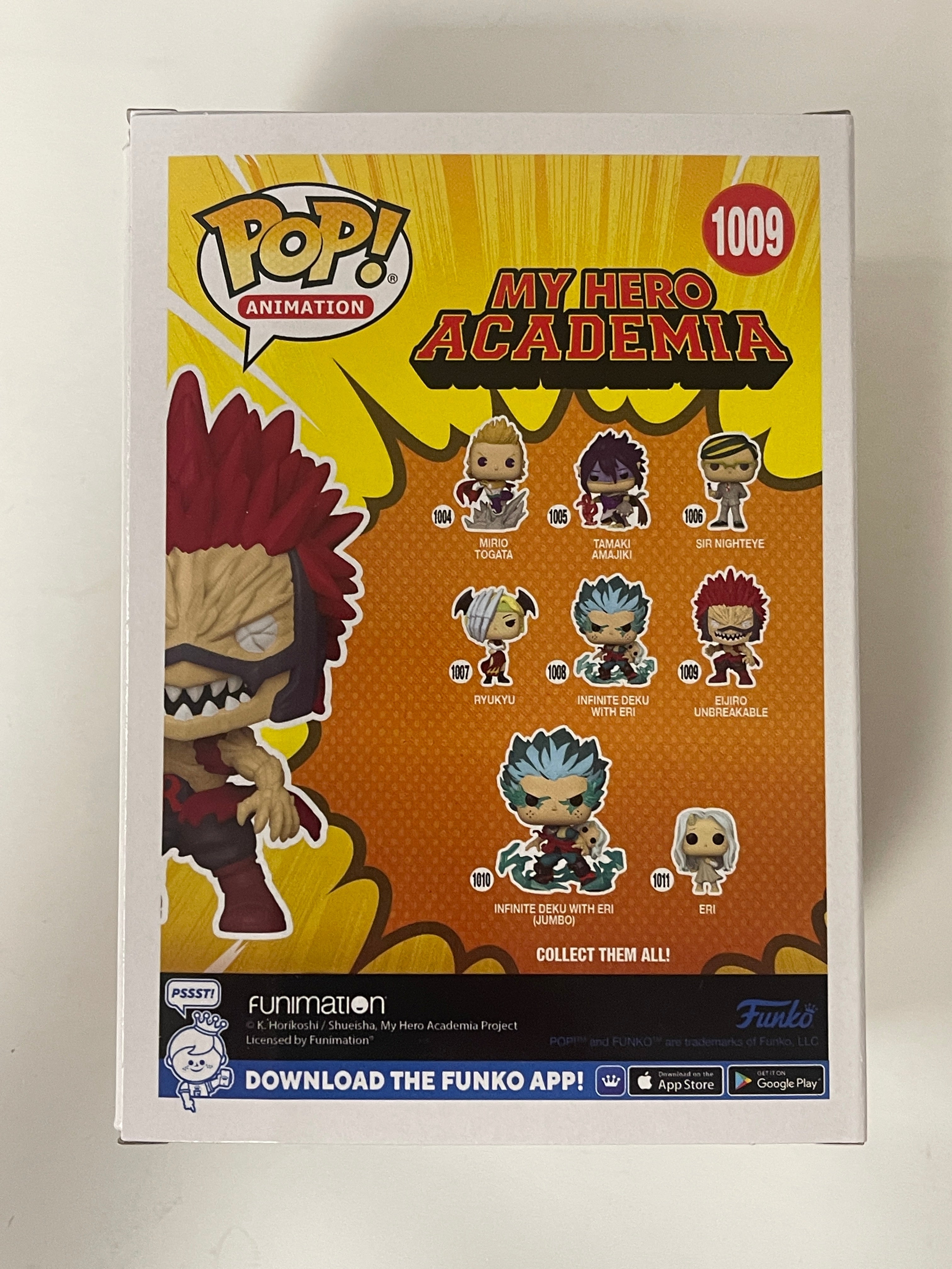 Funko Pop! Animation Eijiro Unbreakable #1009 My Hero Academia 2021