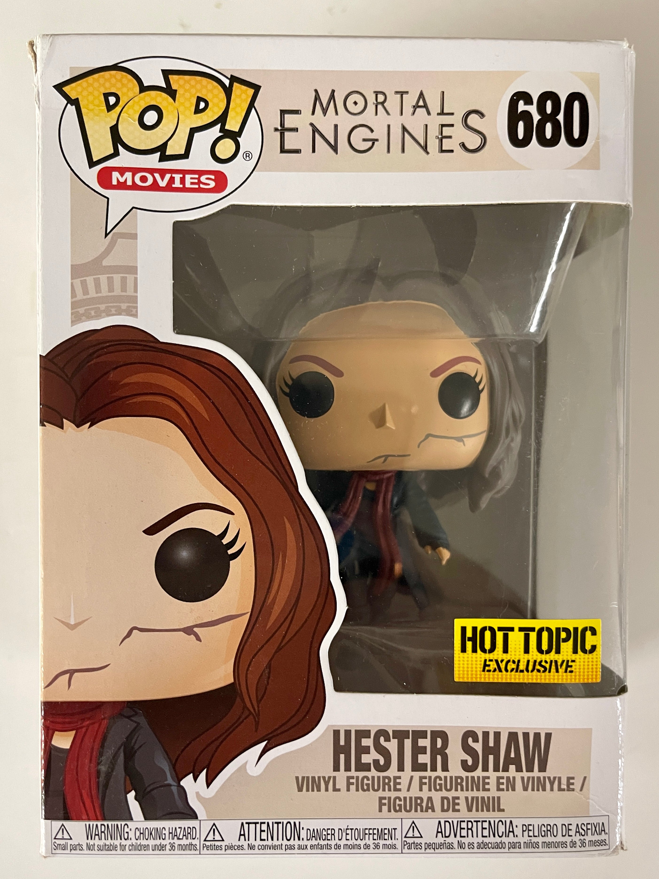 Funko Pop! Movies Hester Shaw (Unmasked) #680 Mortal Engines Vaulted Exclusive Box Dmg