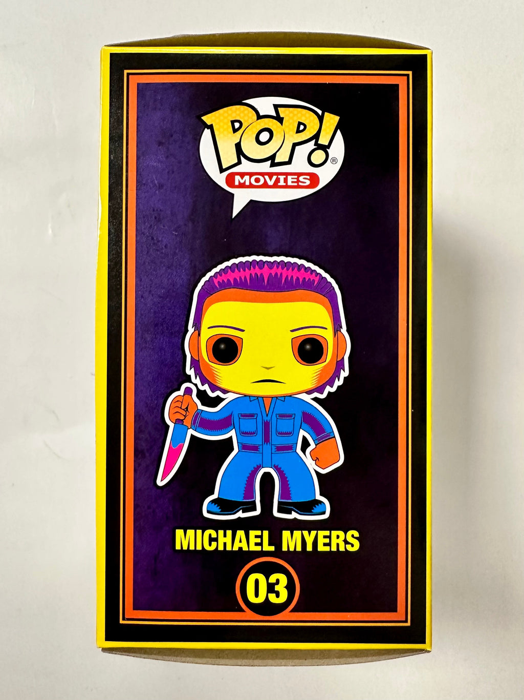 James Jude Courtney Signed Black Light Michael Myers Halloween Funko Pop! #03 Exclusive With JSA COA