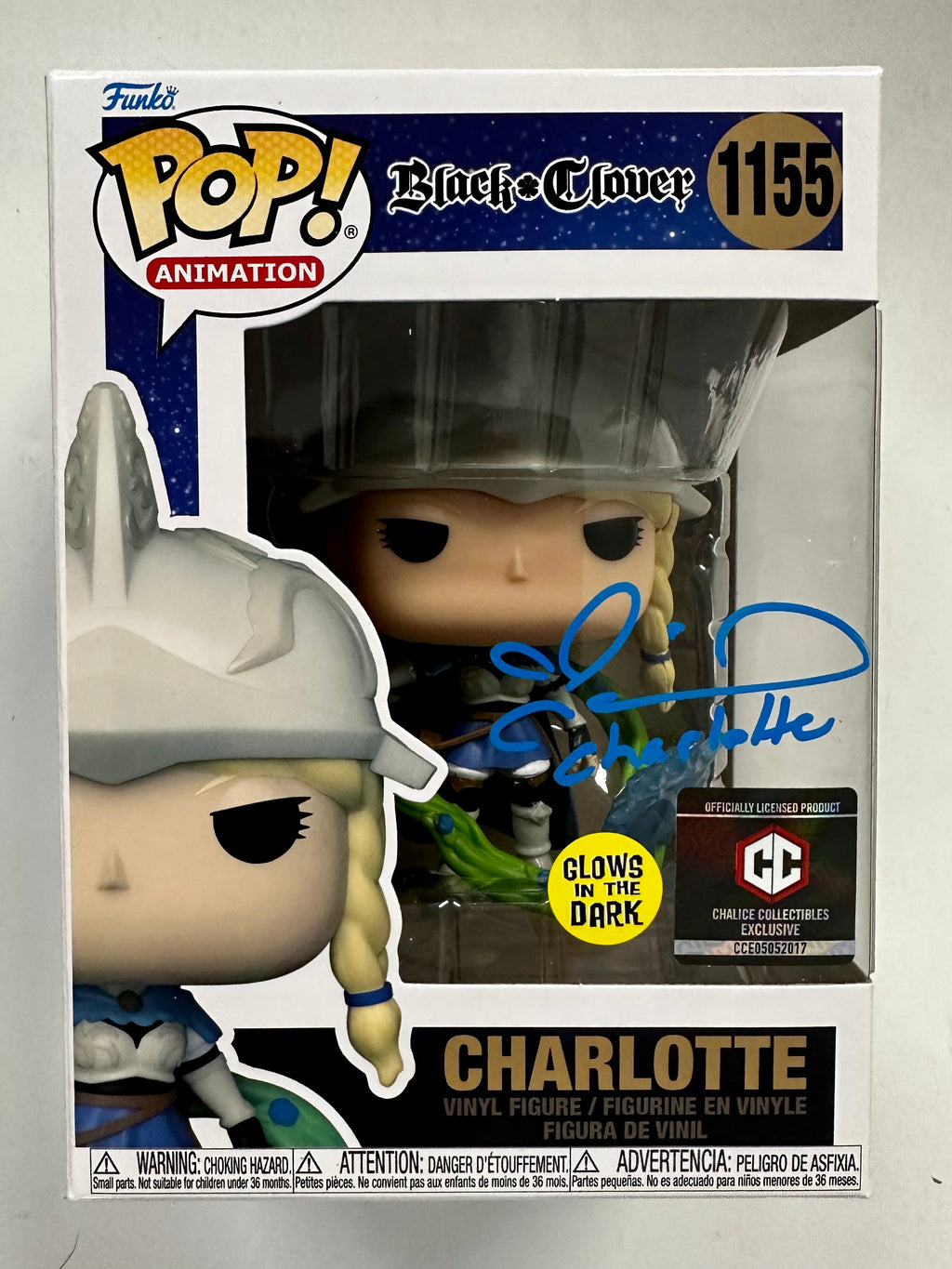 colleen-clinkenbeard-signed-black-clover-charlotte-funko-pop-1155-glow-exclusive-with-jsa-coa