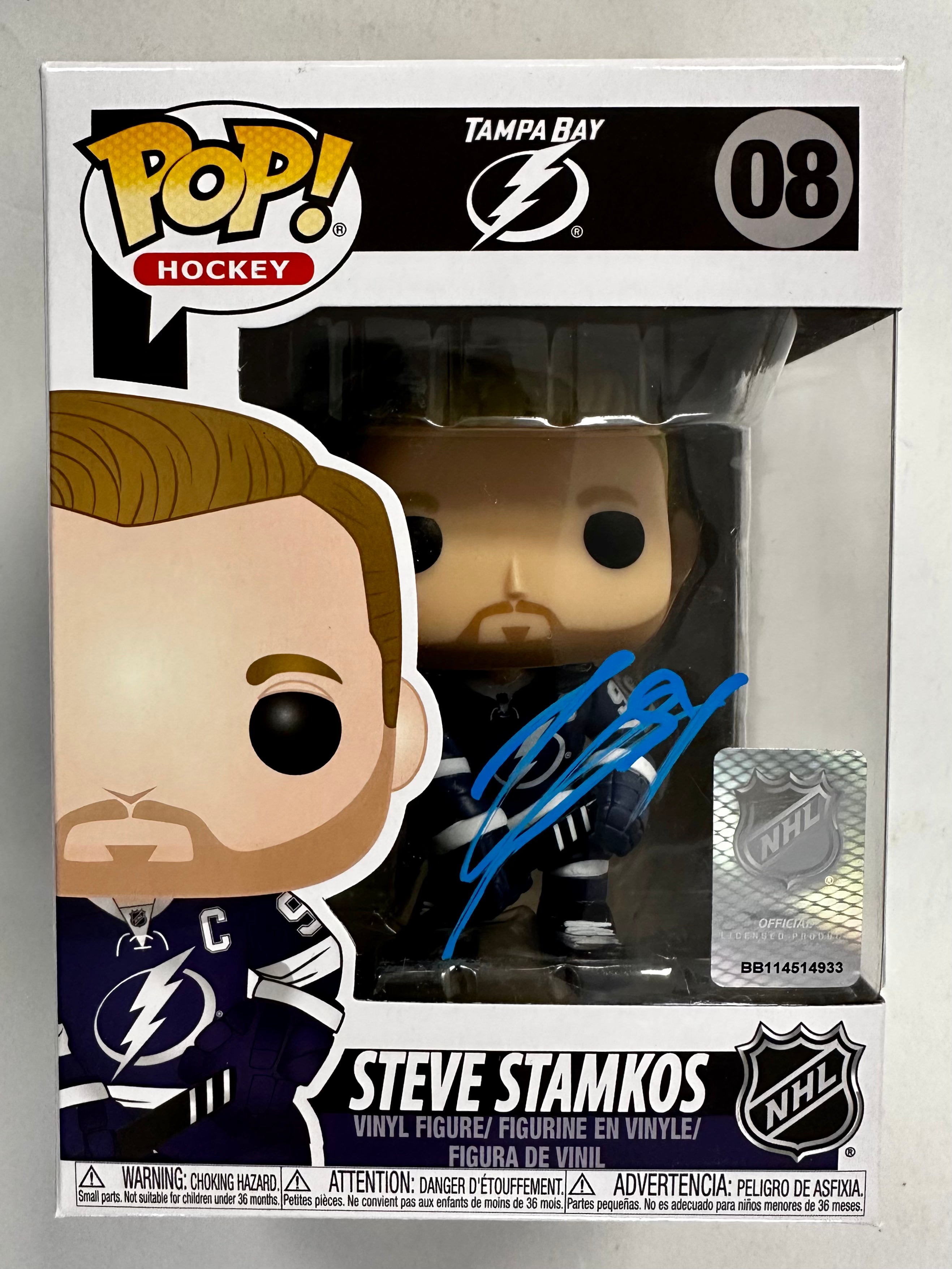 Steven Stamkos Signed NHL Tampa Bay Lightning Funko Pop! #08 With PSA/DNA COA