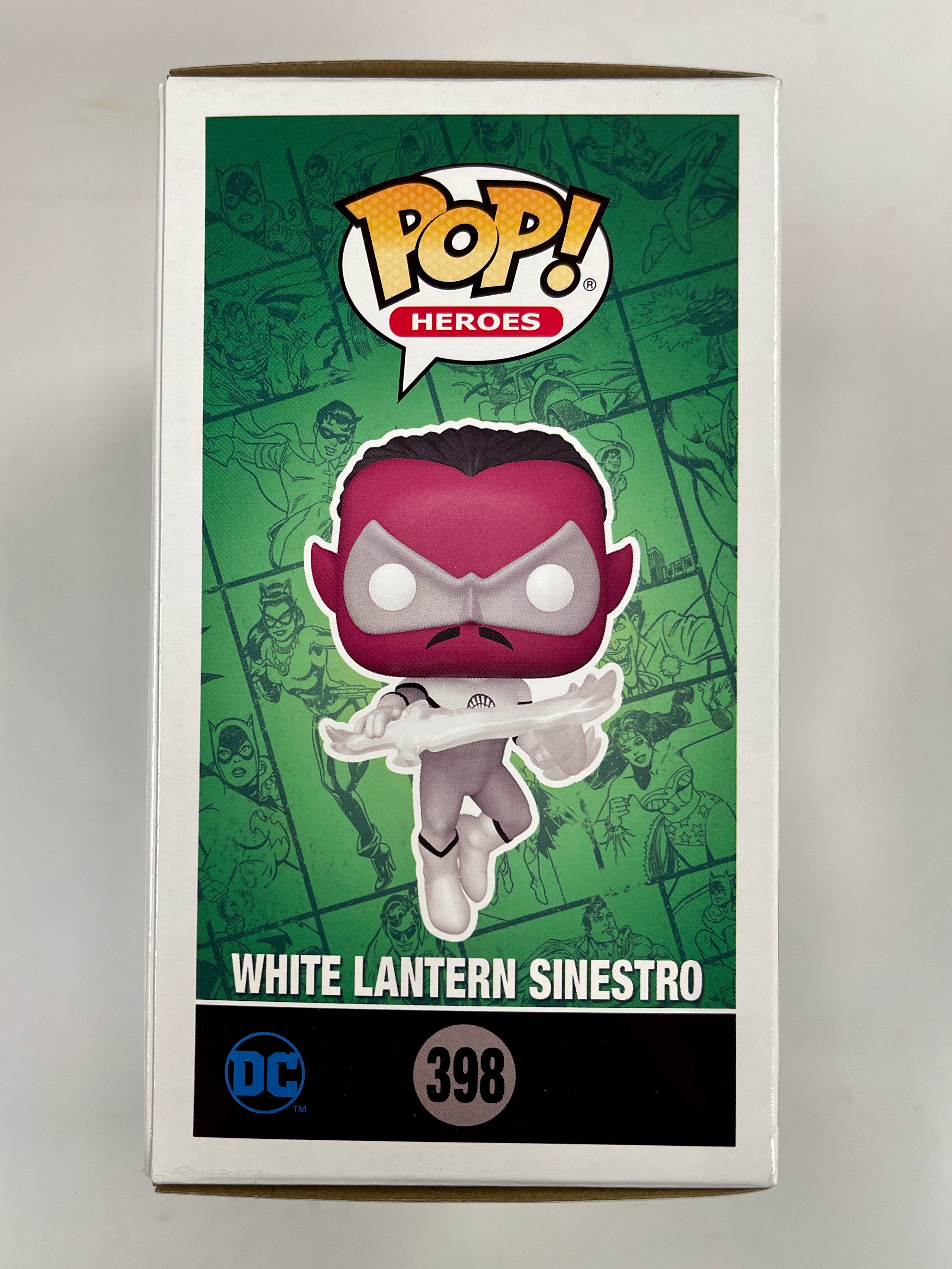 Funko Pop! DC Heroes White Lantern Sinestro #398 SDCC 2021 Summer Con Exclusive
