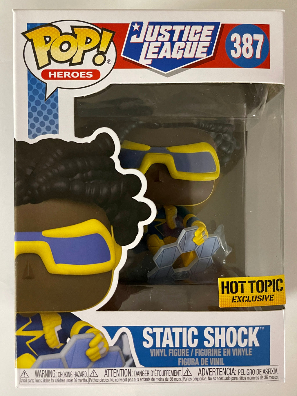 Funko Pop! DC Heroes Static Shock #387 Justice League Hot Topic 2021 Exclusive