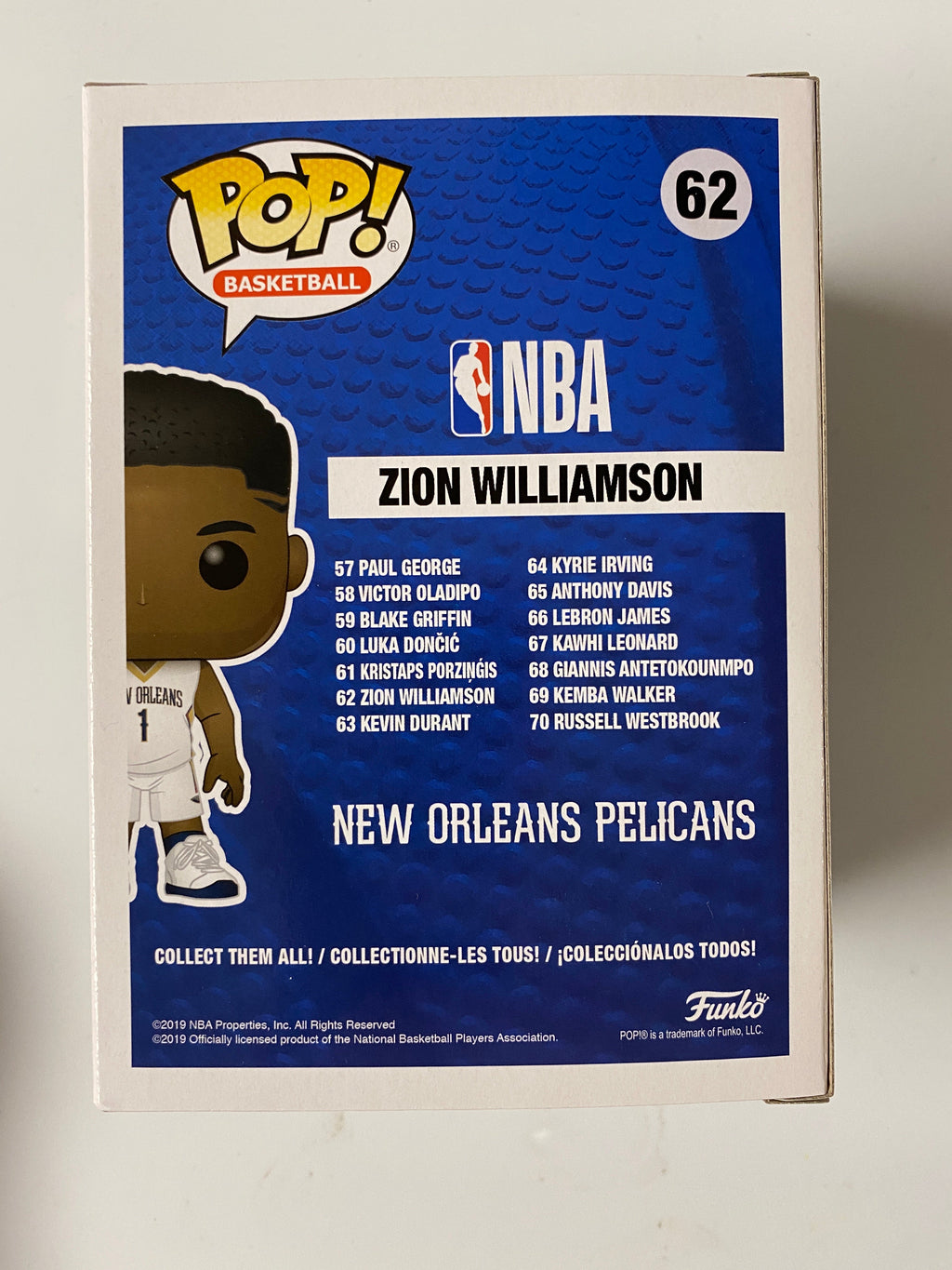 Funko Pop! Basketball Zion Williamson #62 NBA New Orleans Pelicans