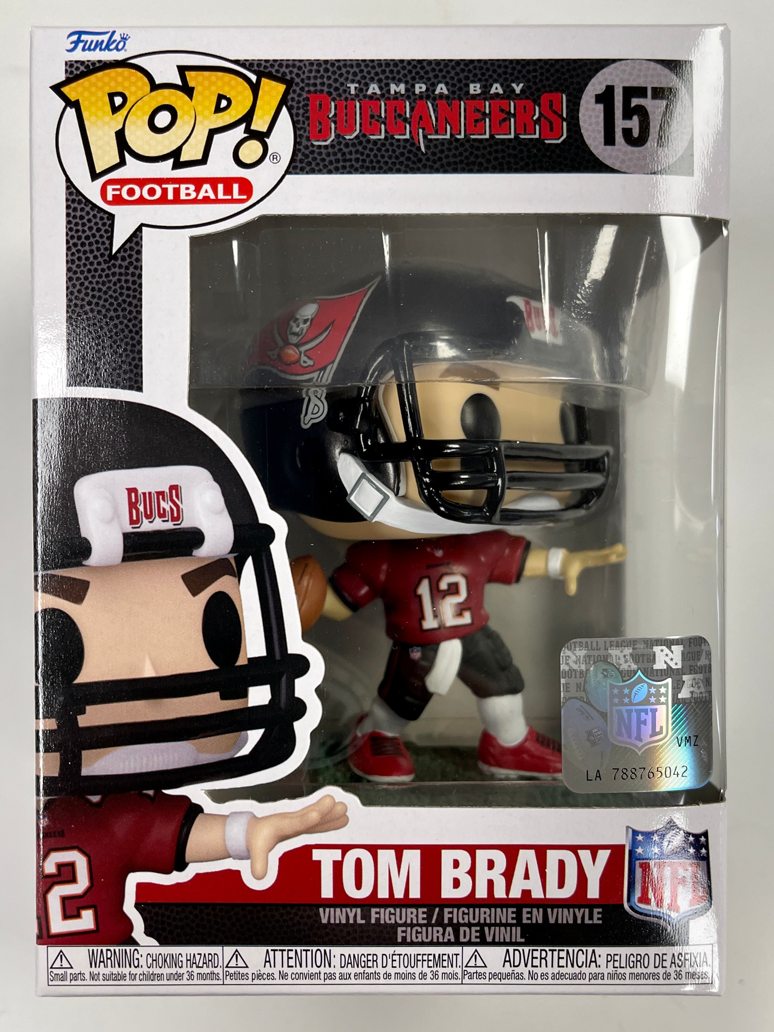Funko Pop! Football Tom Brady #157 NFL Tampa Bay Buccaneers QB Quarterback GOAT