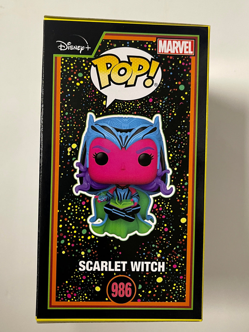 Funko Pop! Marvel Black Light Scarlet Witch Levitating #986 WandaVision 2022 Exclusive
