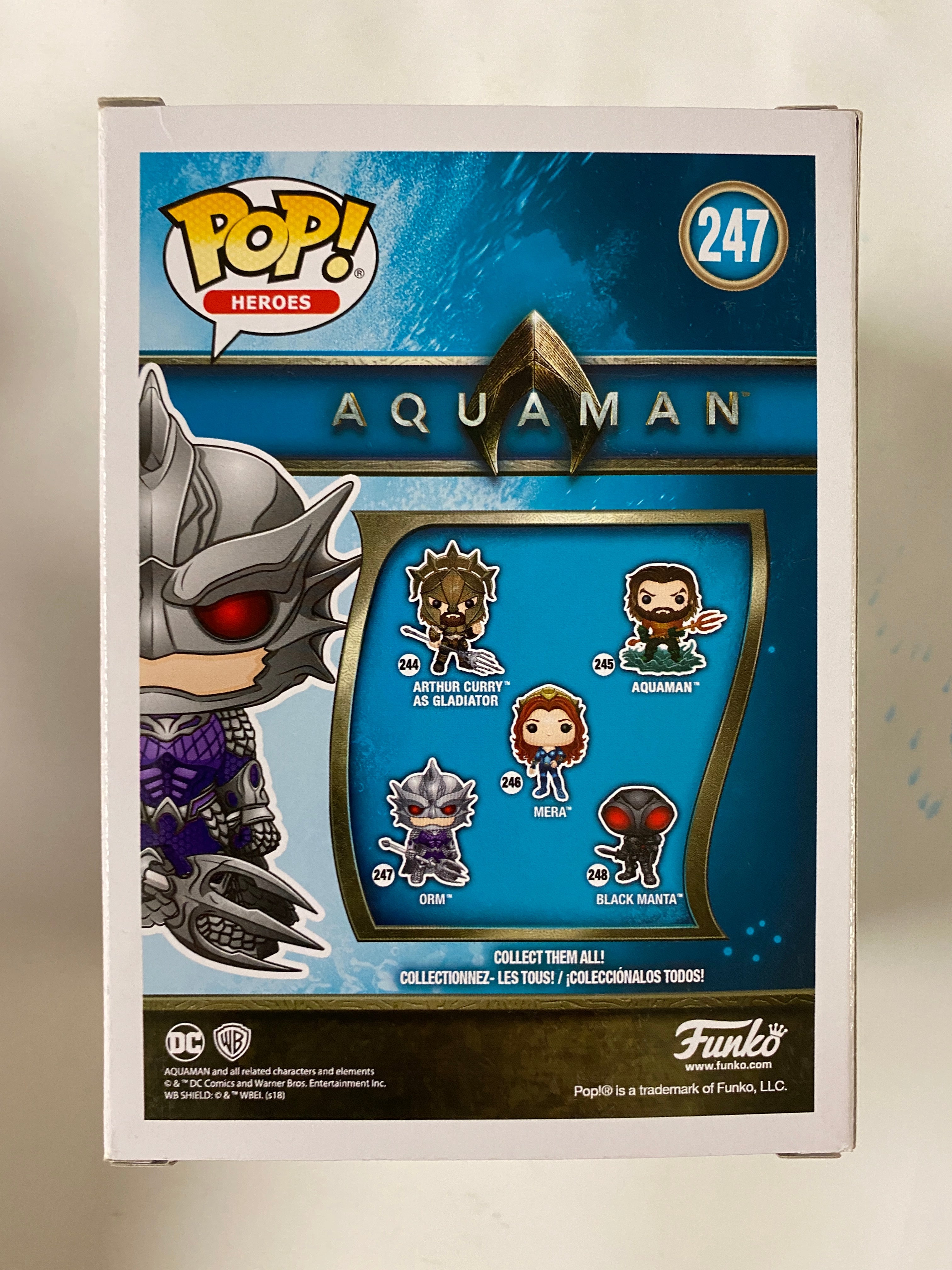 Funko Pop! Heroes Orm #247 Aquaman DC Comics Patrick Wilson 2018 Vaulted
