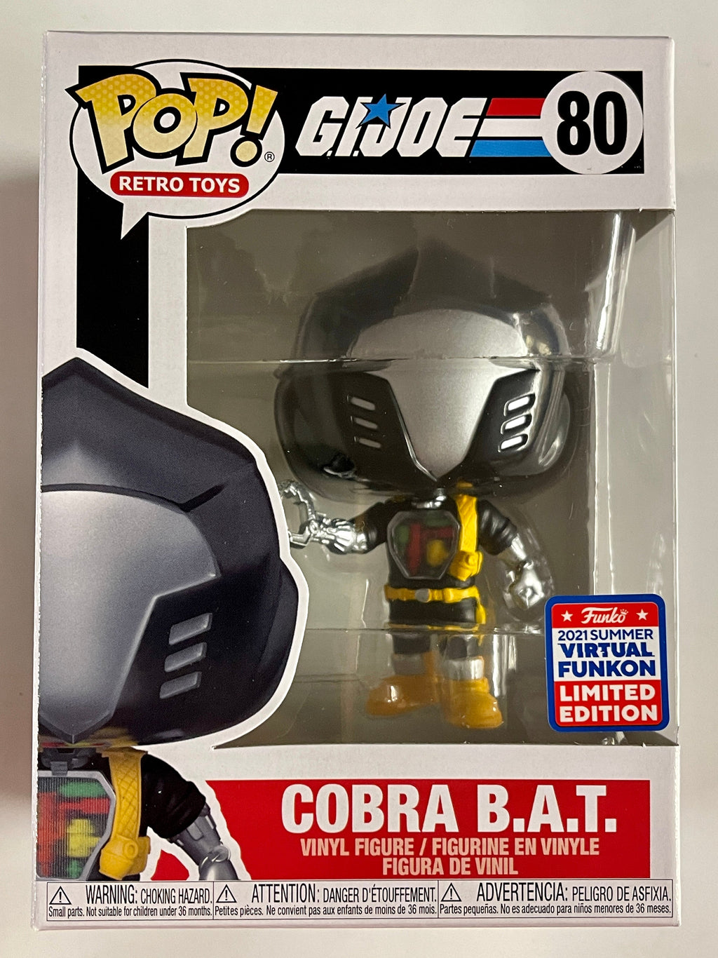 Funko Pop! GI JOE Cobra BAT B.A.T #80 SDCC Funkon  2021 Summer Con Exclusive
