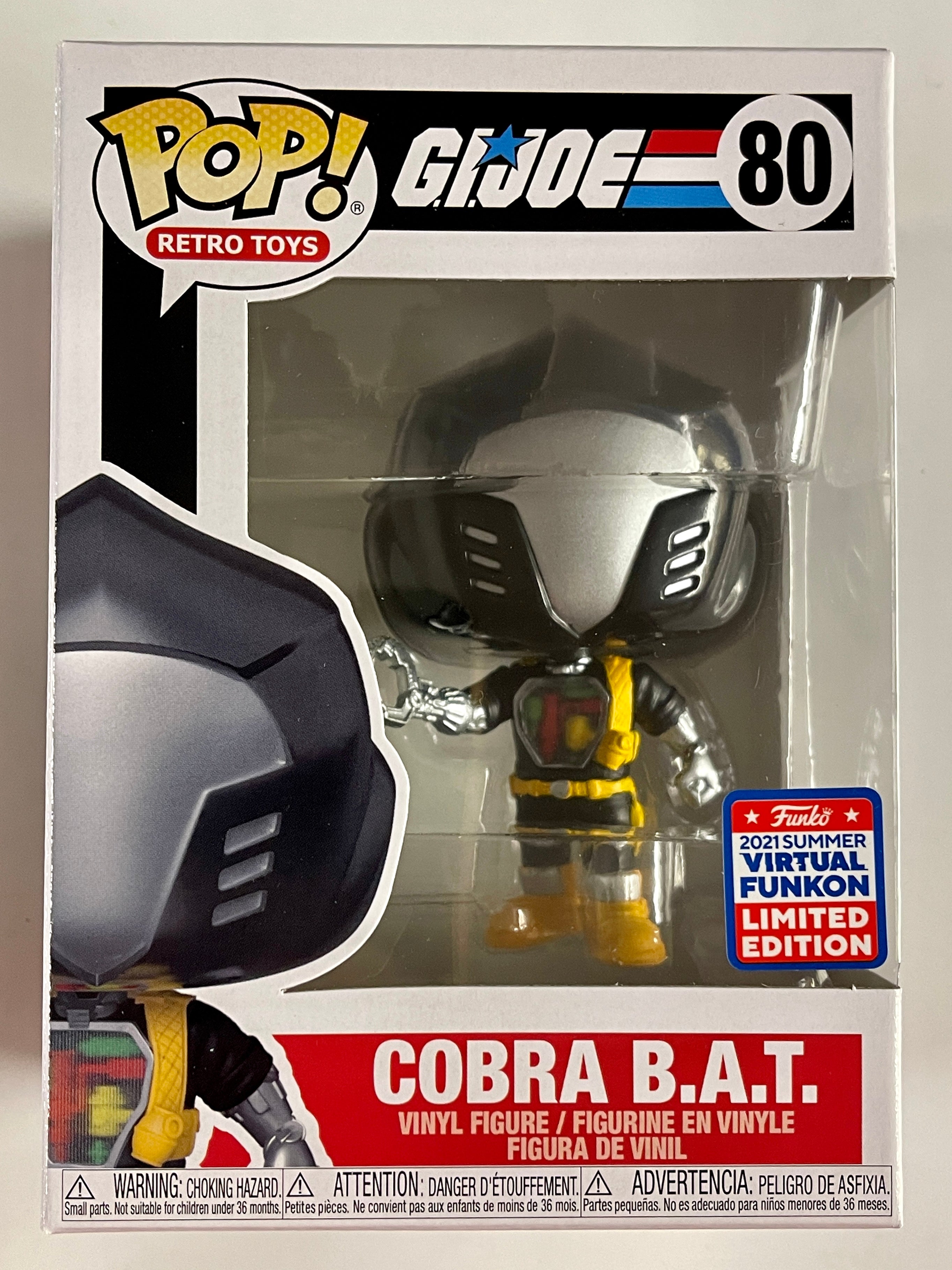 Funko Pop! GI JOE Cobra BAT B.A.T #80 SDCC Funkon  2021 Summer Con Exclusive