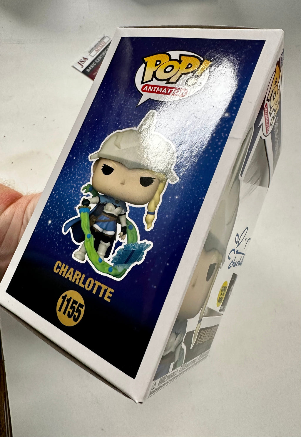 colleen-clinkenbeard-signed-black-clover-charlotte-funko-pop-1155-glow-exclusive-with-jsa-coa