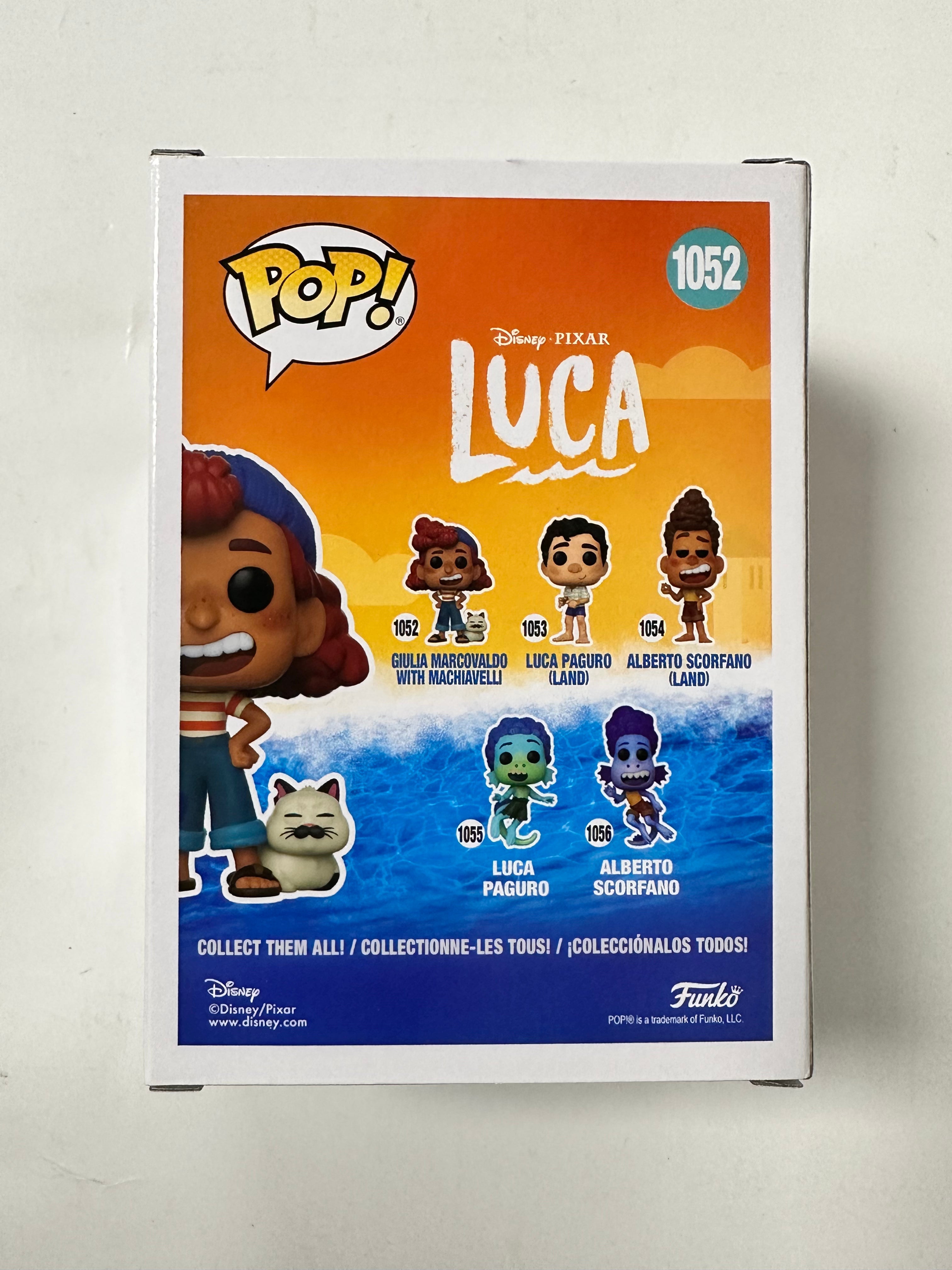 Funko Pop! Disney Giulia Marcovaldo  W/ Machiavelli #1052 Pixar Luca 2021 Italy