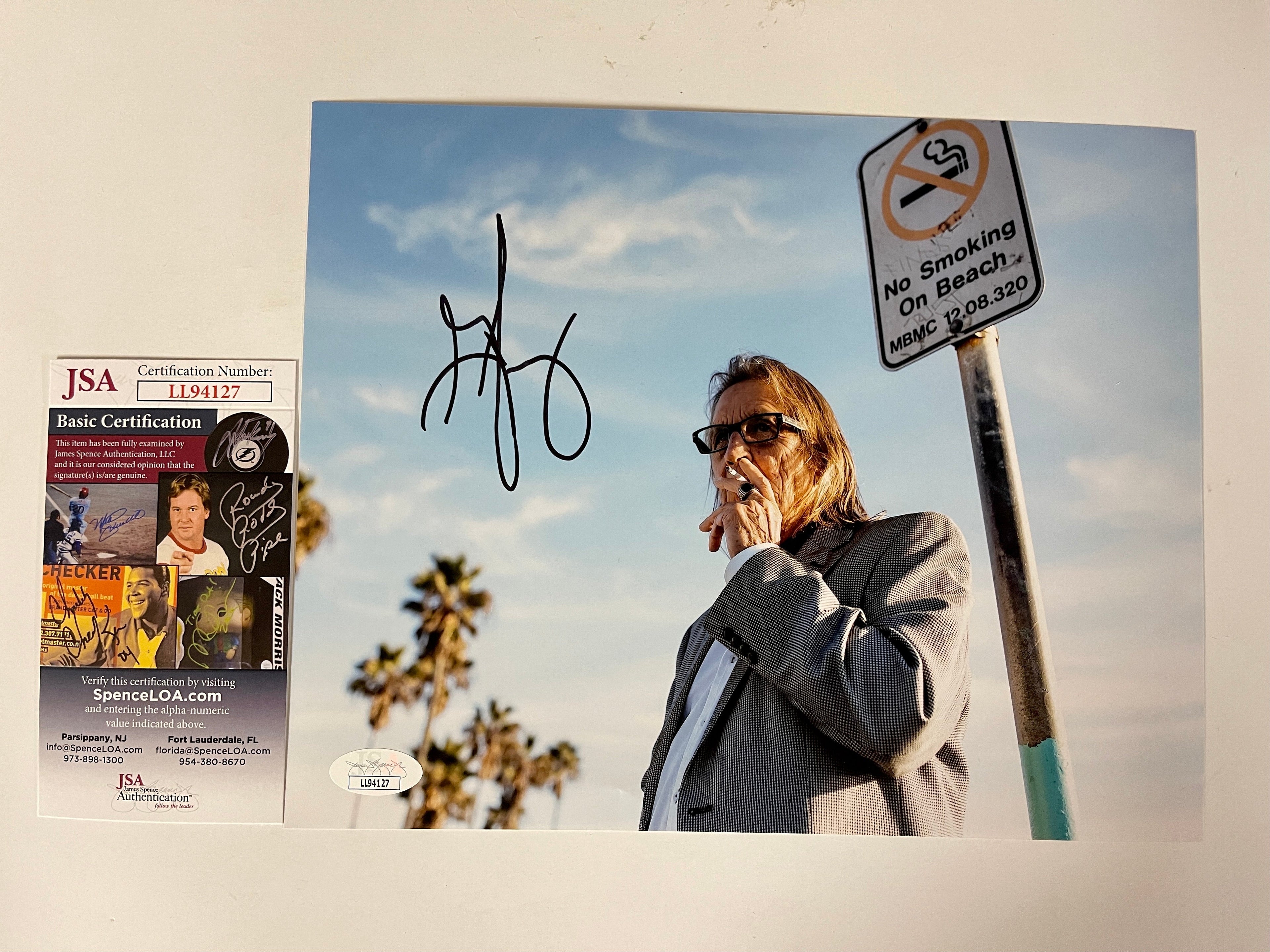 George Jung Signed Matte 8x10 Photo with JSA COA Blow Famous Drug Smuggler Boston George