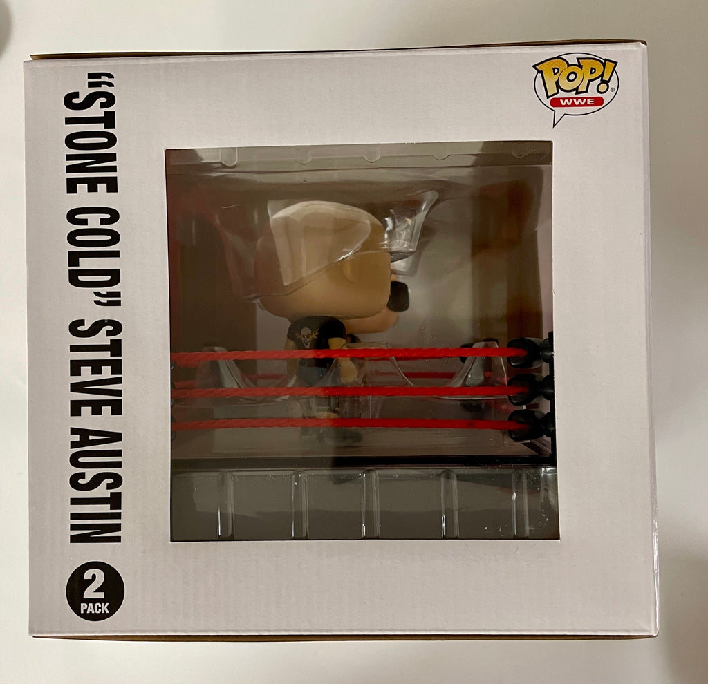 Funko Pop! WWE The Rock vs Stone Cold Steve Austin in WWE Raw Ring Wrestling
