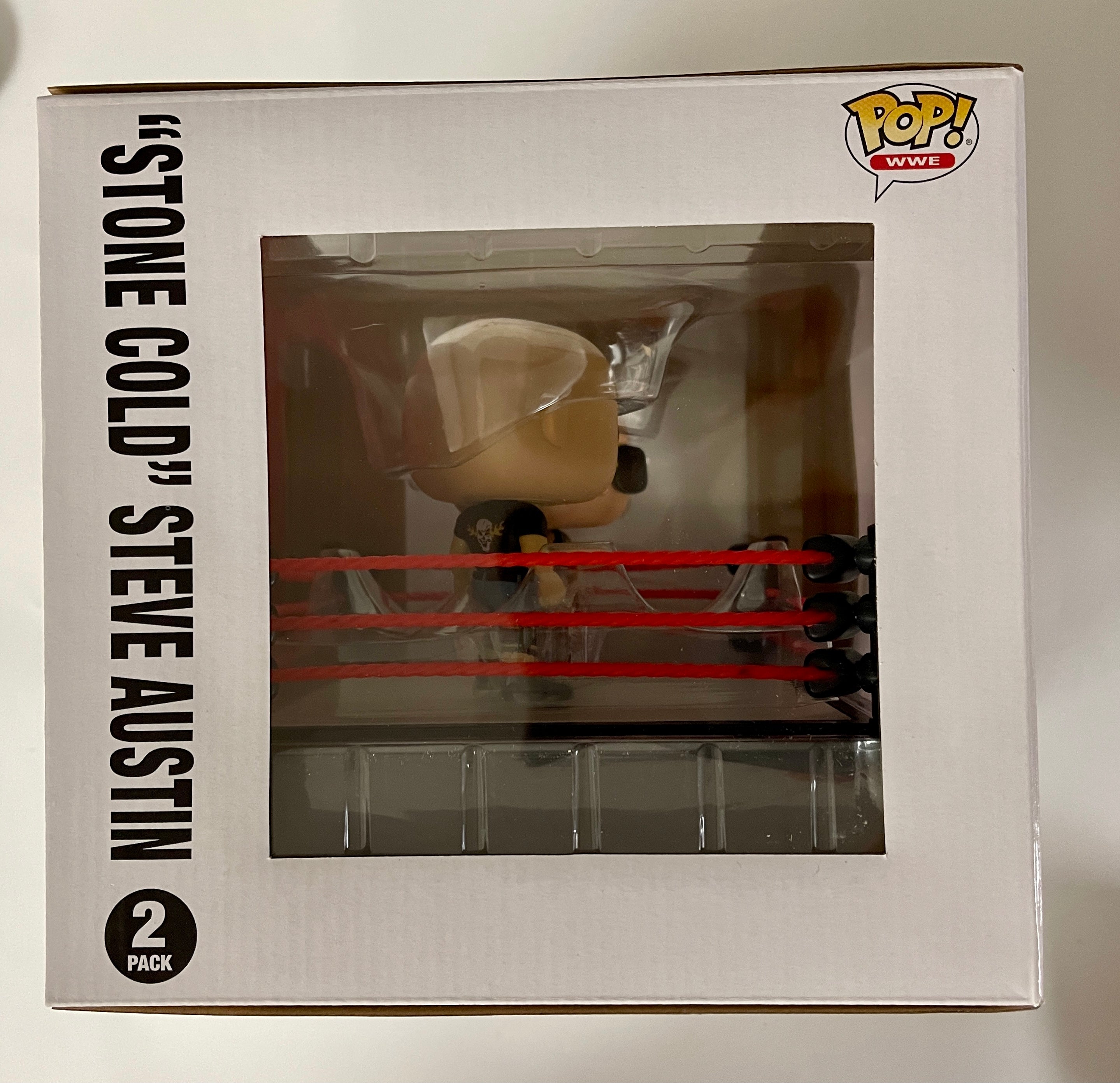 Funko Pop! WWE The Rock vs Stone Cold Steve Austin in WWE Raw Ring Wrestling