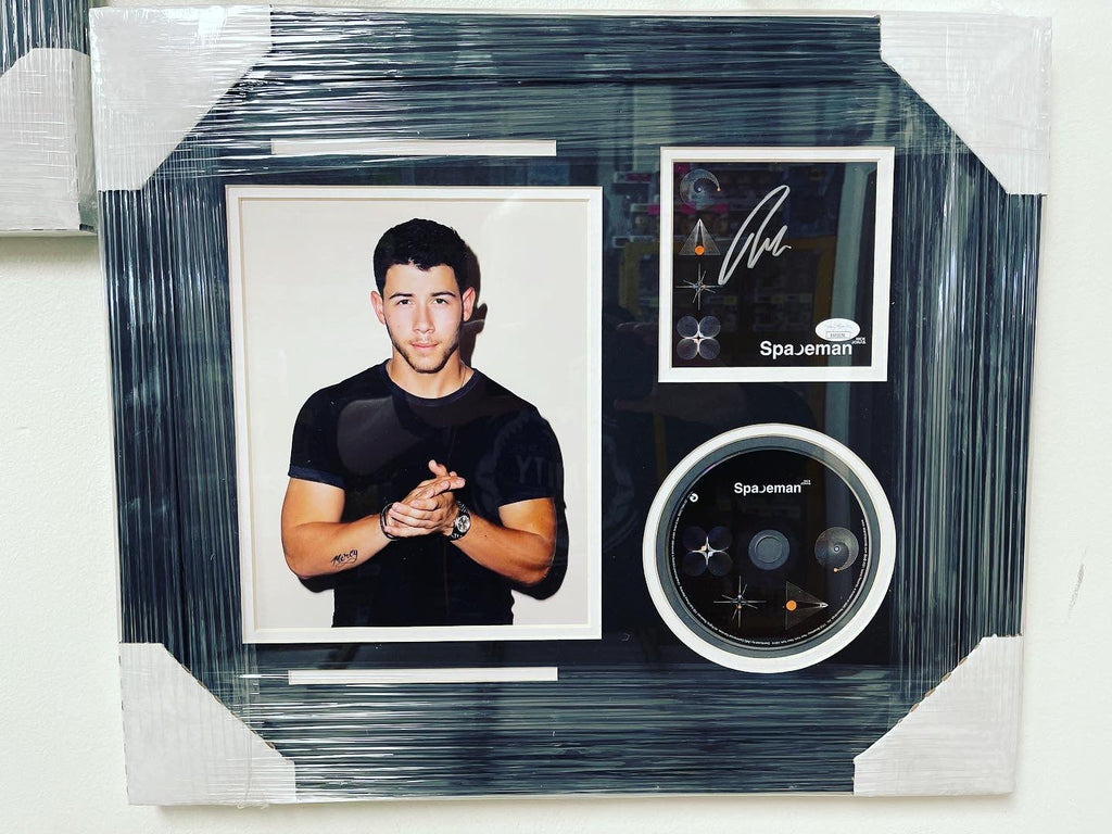Nick Jonas Signed & Custom Framed Spaceman CD Insert With JSA COA