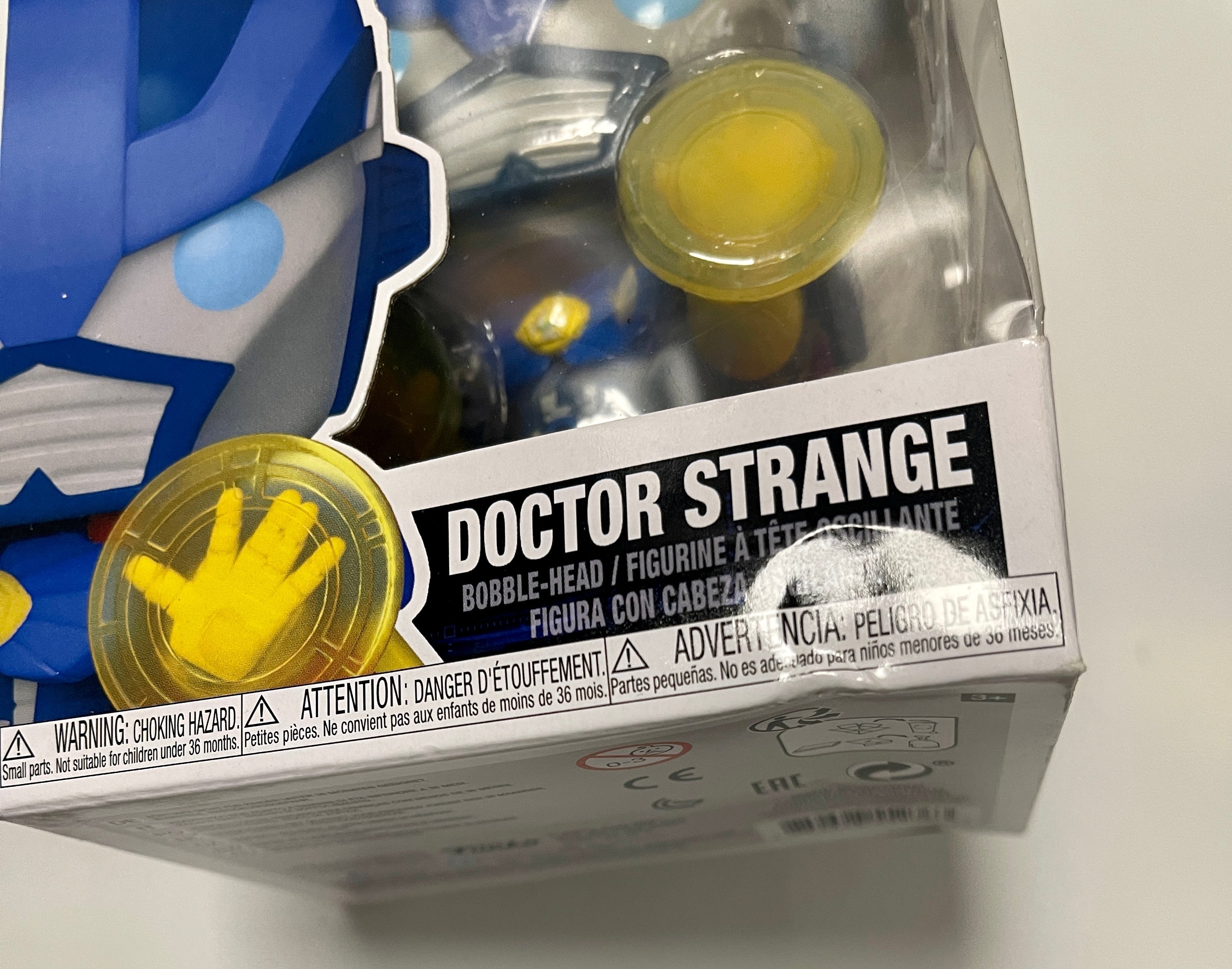 Funko Pop! Marvel Doctor Strange #832 Avengers MechStrike 2021 Box Dmg