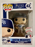Funko Pop! MLB Austin Meadows With Bat #42 Tampa Bay Devil Rays Baseball