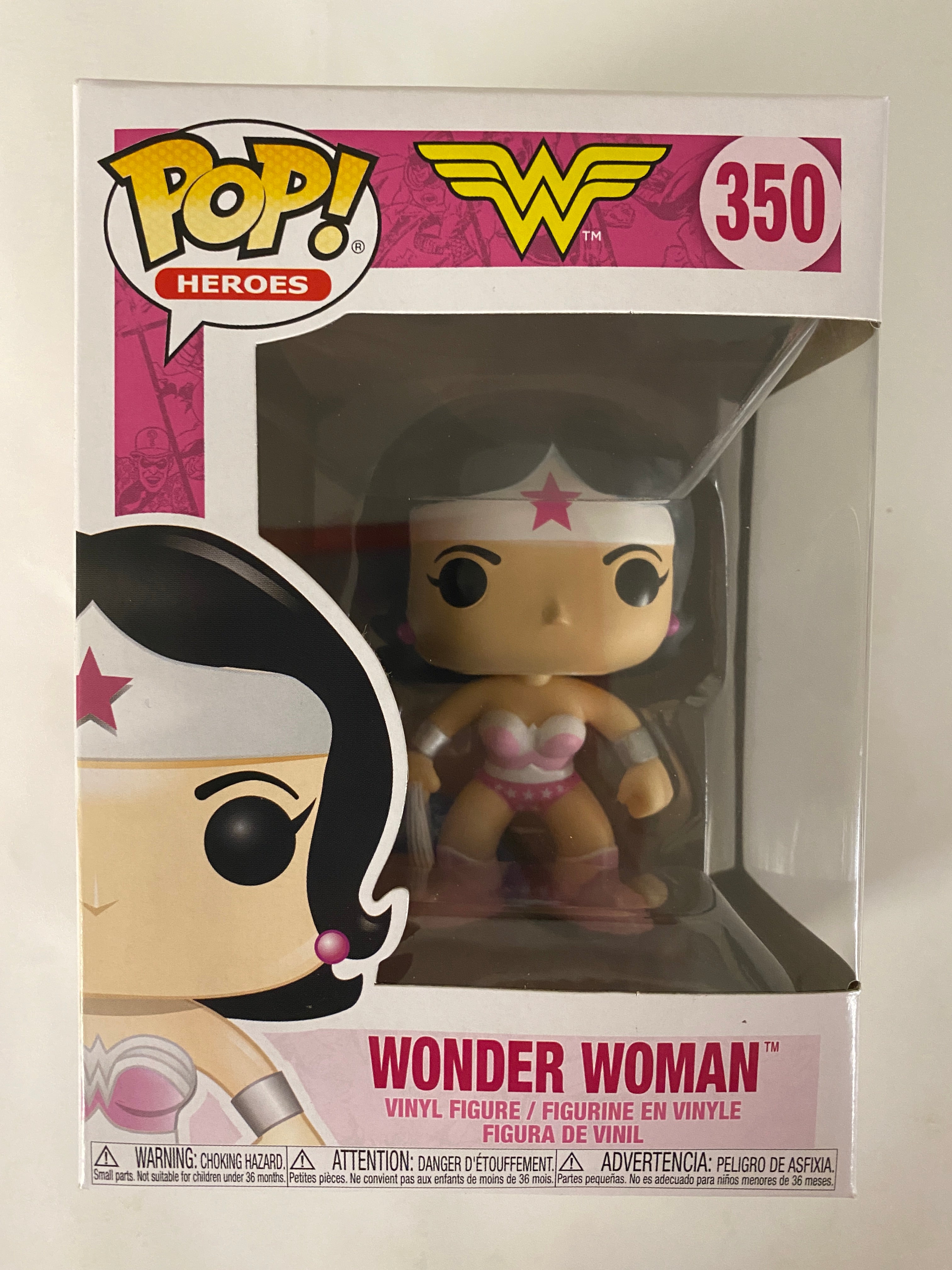 Funko Pop! DC Heroes Pink Wonder Woman #350 BCRF Breast Cancer Awareness