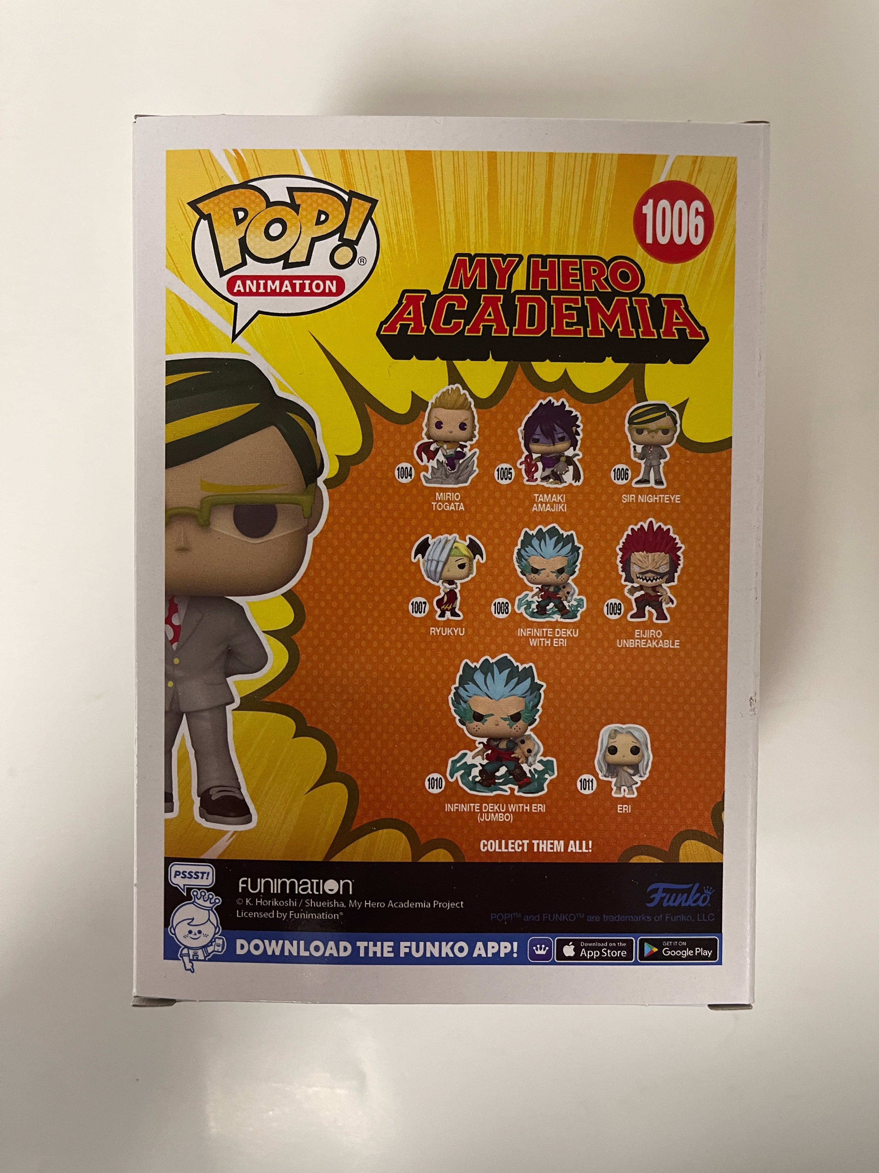Funko Pop! Animation Sir Nighteye #1006 My Hero Academia MHA 2021 Foresight