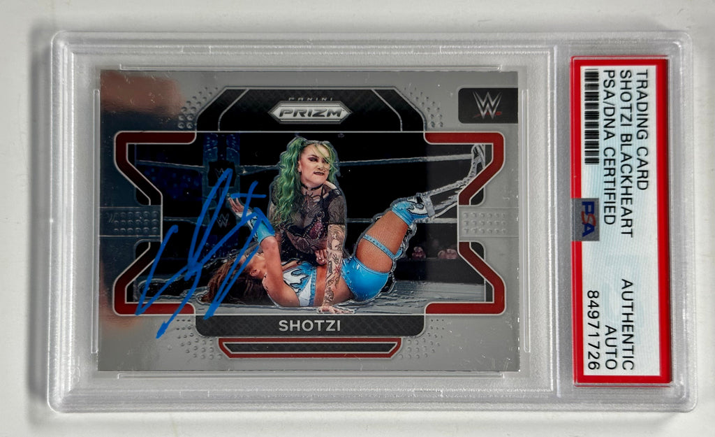 Shotzi Blackheart Signed 2022 WWE Wrestling Prizm Card With PSA/DNA Slab COA