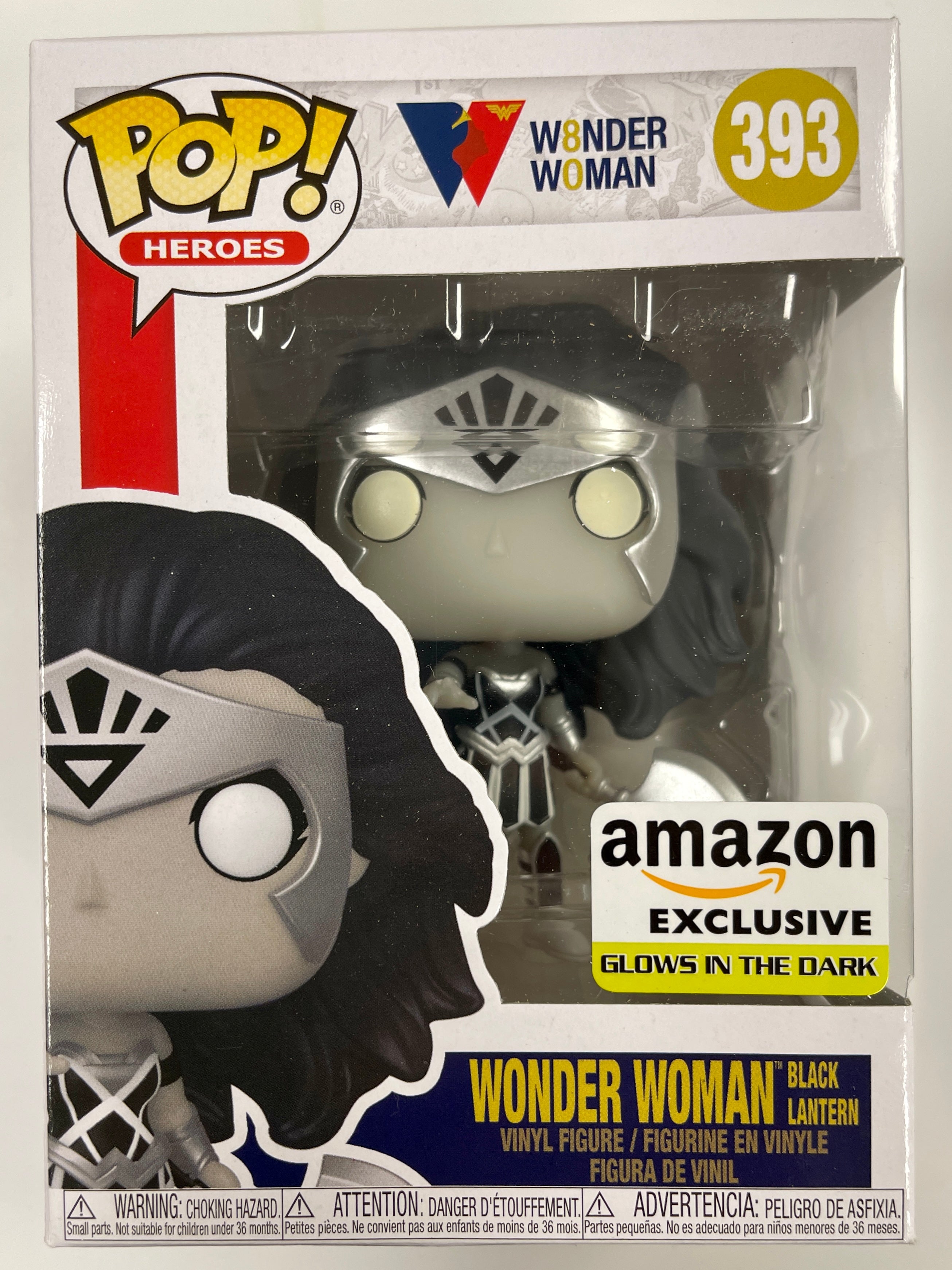 Funko Pop! Wonder Woman (Black Lantern) #393 DC Heroes 2021 80th Glow Exclusive